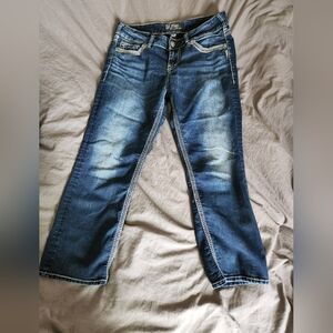 Silver Jeans Women's Blue Ankle & Cropped Jeans